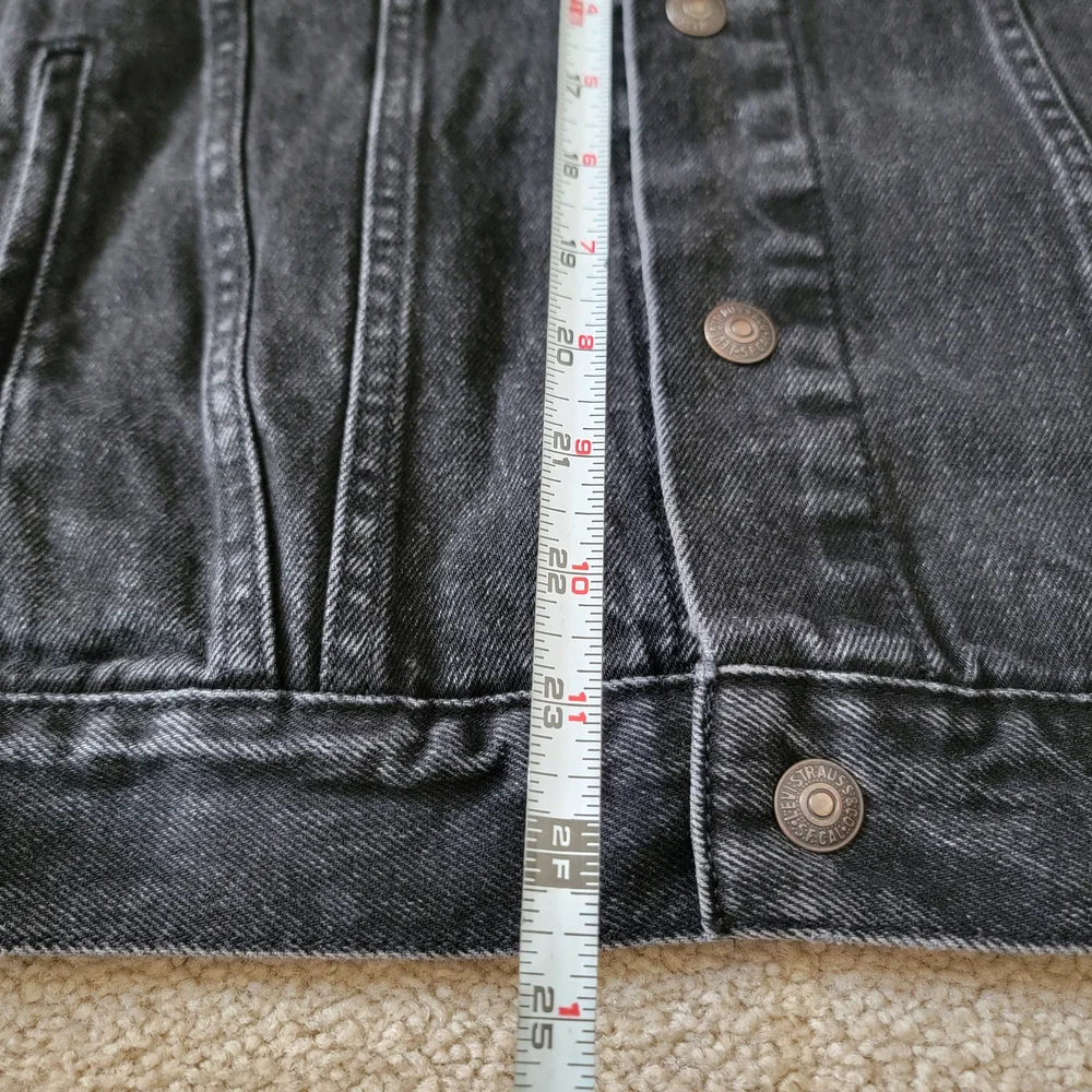 LEVIS Vintage Fit Hybrid Hooded Denim Trucker Hoodie Jean Jacket Mens  Medium - Picture 6 of 8